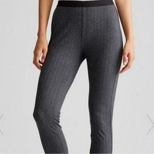 Eileen Fisher Herringbone Leggings XS Gray Recycled Stretch Knit Pants